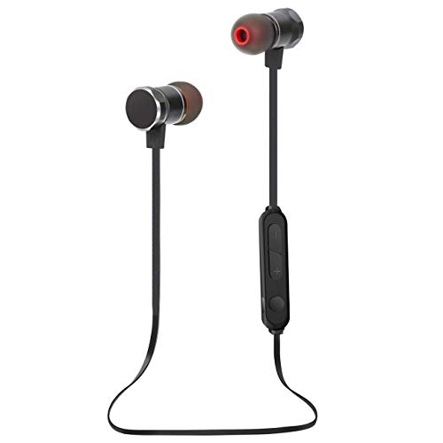 Bluetooth Headphones, Magnetic Wireless Earbuds, Bluetooth Sports Earphones Headsets Earpieces Microphone Noise (Black)