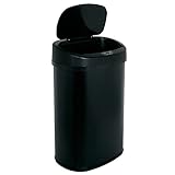 13-Gallon Touch Free Sensor Automatic  Trash Can Black