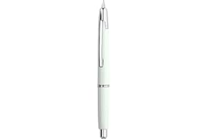 EROFA Majohn A2 Press Fountain Pen Extra Fine Nib with Box, Retractable White Resin Ink Pen with Converter Writing Pen Set (Silver Clip Version)