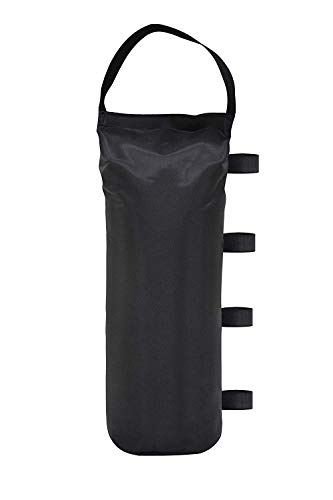 Keymaya Heavy Duty Outdoor Pop Up Canopy Tent Gazebo Weight Sand Bag Anchor Kit 4 Pack (Single with Handle, Black) - Thumbnail 3