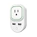 Zooz Z-Wave Plus Smart Plug ZEN06 with 2 USB Charging Ports, White
