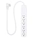 GE Power Strip Surge Protector, 6 Outlets, Fast Charge, Flat Plug, Long Power Cord, 2ft, Wall Mount, White, 40532 primary