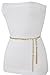 TFJ Women Fashion Metal Chain Belt Hip High Waist Fringes Tassel Gold Size M L