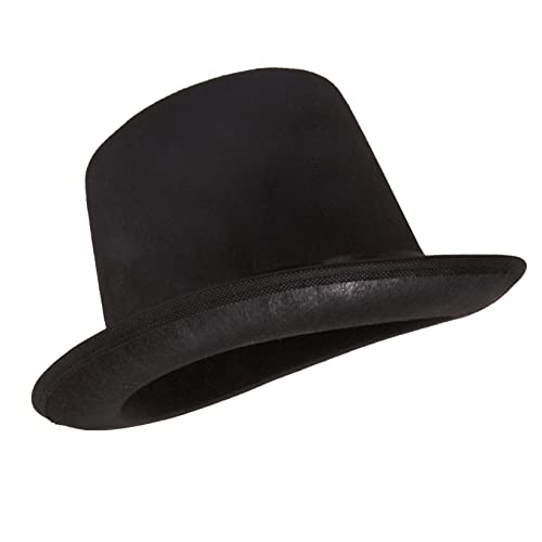 Kangaroo Black Top Hat Men Costume - Tophat Stove pipe Hat - Giant Tall Halloween Formal Cosplay Costume Accessory Dress up Apparel