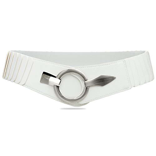 silver elastic belt
