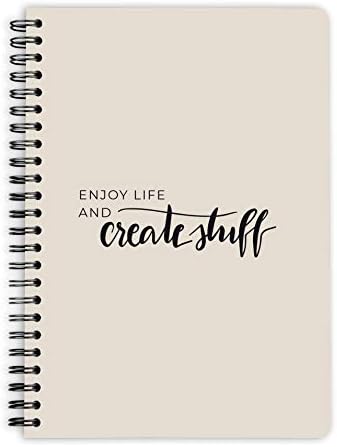 Purepaper Notepad Notebook Spiral Pad Bullet Journal Create Stuff, DIN A5, Soft Cover, 120g Gepunktet 60 Blatt Create Stuff