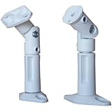 VideoSecu Universal Satellite Speaker Mounts / Brackets for Walls and Ceilings (White,Black Available)