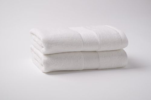 100% Bamboo Hand, Dish, Bath, Kitchen, Gym Towels. Set of 2. Organic and Soft By Right Purpose (White)