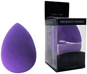KellySecret - Latex Free Makeup Pro Beauty Sponge Blender For Foundation Powder Smooth - 1 Piece (Purple)