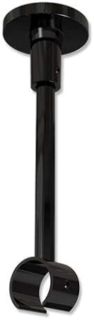 INTERDECO Gardinenstangen Deckenträger/Deckenhalter Schwarz 13 cm