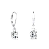 Buyless Fashion Girls And Women Dangle Earrings Silver CZ Fashion Jewelry - EDGRNDWHT