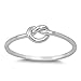 CHOOSE YOUR COLOR Sterling Silver Knot Ring