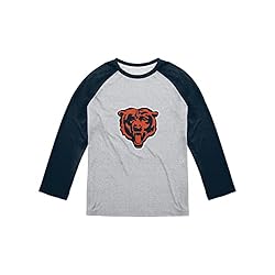 FOCO Men's NFL Team Raglan T-Shirt, Gray Big