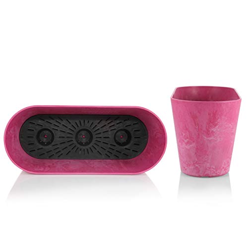 Artstone Pflanzgefäß Balkonkasten Claire, frostbeständig und leichtgewichtig, Pink, 38x16x17cm – Bild 5