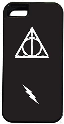 Deathly Hallows Black 2in1 Hardshell with Rubber Insert Case for iPhone 5/5S