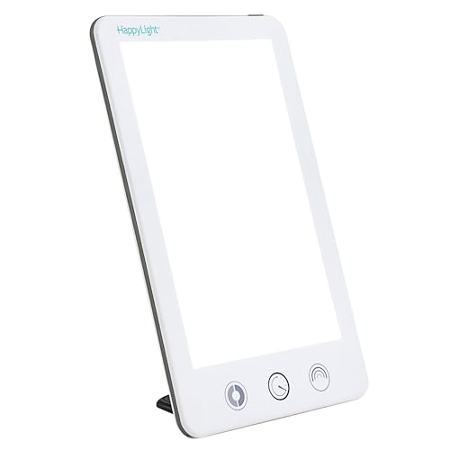 Verilux® HappyLight® Touch Plus - UV-Free LED Bright White Light Therapy Lamp with 10,000 Lux, Adjustable Brightness, Color, and Countdown Timer