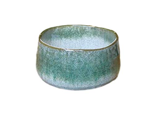 Matcha bowl 4.72" dia. Japanese tea cup for tea ceremony, Authentic Mino Ware Pottery, Oribe Chawan,