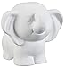 Creative Hobbies Tiny Tot Elephant, Case of 6, 4.25 Inch Tall, Unfinished Ceramic Bisque, with How to Paint Your Own Pottery Booklet