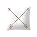 Square 18x18 Inches Decorative Pillowcases Cuekondy Pack of 4 Rose Gold Pink Geometric Print Throw Cushion Cover with Zipper for Bedroom Living Room Sofa Home Decor (G)