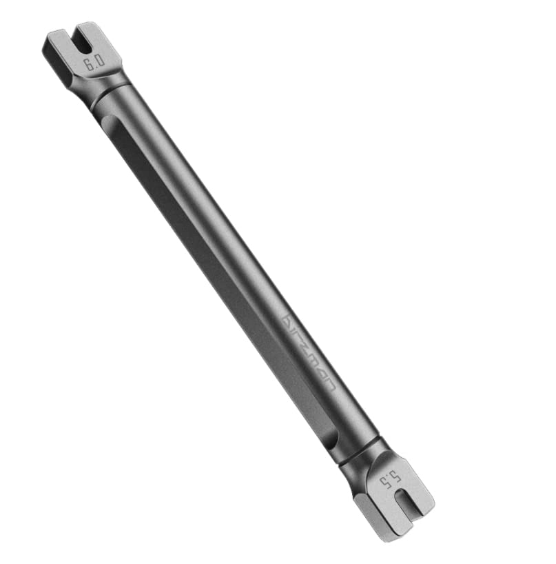 Birzman Double-Ended Spoke Wrench - 5.5mm & 6.0mm (Campagnolo) - Premium Quality Bicycle Tool for Accurate Wheel Spoke Adjustment, Durable, Compact Design