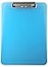 Trade Quest Plastic Clipboard Transparent Color Letter Size Low Profile Clip (Pack of 6) (Blue)