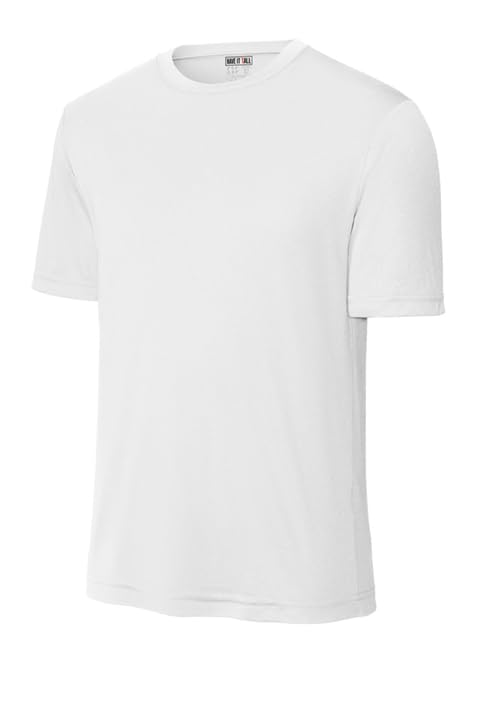 Photo 1 of Have It Tall Men's Athletic Workout Quick Dry T-Shirts White X-Large Tall