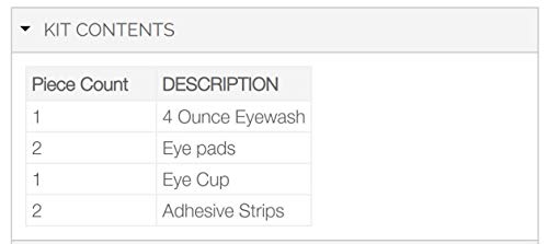 10 Piece Eye Wash Kit - 4 Oz. Eyewash, Eye Pads & Adhesive Strips, 1 Set/Box - Emergency Kit Trauma Kit First Aid Cabinet Refill - Thumbnail 3