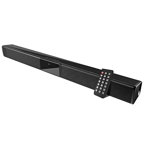 Sound Bar for TV Soundbar, 2.0 Channel Wired & Wireless Soundbar with Remote Control for TV PC Smartphones, Best for Indoor Outdoor Use – YOUXIU