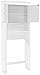 Crosley Furniture Lydia Over The Toilet Storage Cabinet and Bathroom Organizer with Hooks and Shelves, White