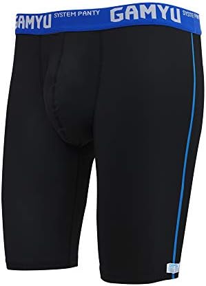 GAMYU Kinetic Long Leg Perpormanxe Boxers Mens Spandex Underwear with Ball Park Pouch 8.5Inch