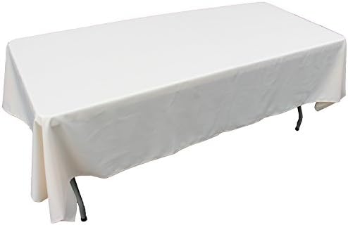FantasyDeco Rectangular Polyester Fabric Tablecloth, Light Yellow, 60x102-inch