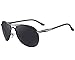 MERRY'S Classic Brand Driving Polarized Sunglasses For Men Defending Coating Lens Driving Shades S8712 (Silver&Black, 62)