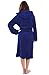 Alexander Del Rossa Womens Turkish Terry Cloth Robe, Thick Hooded Bathrobe, Large-XL Navy Blue (A0105WNBXL)