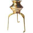 SHIVDEV CRAFT Shivling Abhishek Stand Tripai Lota Set Shiva Lingam Jalabhishekam Set with Brass Puja abhishekam Kalash (Golden, Brass) (Medium)