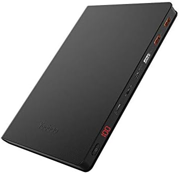Yoobao 30BOOK 26800mAh PD Portable Charger 18W USB C Output with 3 Inputs 4 Output External Battery Pack Quick Charge Compatible with MacBook Pro iPad Pro USB-C Laptops Nintendo Switch - Black