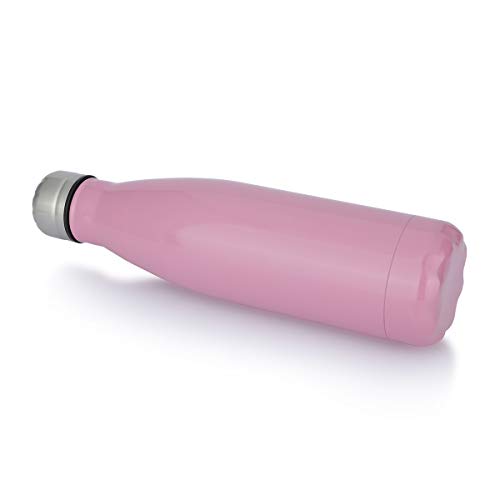 Water Bottle Stainless Steel Vacuum Insulated Double Walled Cola Shape Thermoses (Light pink) - Thumbnail 4