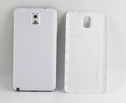 BB Mall Galaxy Note 3 Battery Cover, Plain Premium Hard Plastic Housing Replacement Back Cover for Samsung Galaxy Note 3 III N9000 N9005 (White)