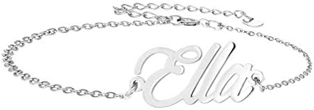 Personalized Custom Name Bracelets Anklet Bangle for Women Girls Jewelry Gifts Stainless Steel