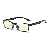 Classic Black Anti-Reflective Blue Light Shatterproof Computer Glasses - Anti-Glare Lenses with UV protection to Fight Visual Fatigue