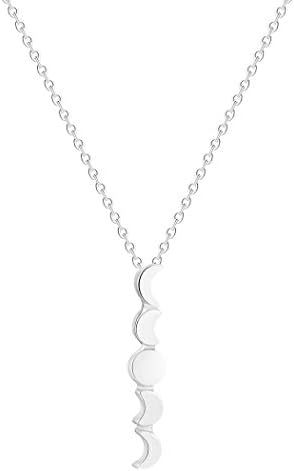 Moon Phases Necklace with Crescent Moon Pendant for Women Celestial Jewelry Full Moon Jewelry Factory Price 2019 New