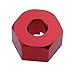 Hobbypark Aluminum 12mm Hex Wheel Hubs Nuts w/Pins Replacement of 1654 for RC Traxxas 1/10 Slash 4x4 & Stampede 4WD (4-Pack) (Red)
