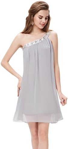 Ever Pretty Stunning Rhinestones One Shoulder Short Party Dress 03388