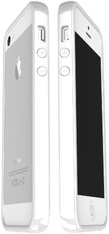 KRYPTON Bumper for iPhone 5/5S - White - Free FLEX HD Screen Protector and 2X Carbon Fibre Film Black and White to protect iPhone 5 / 5S Aluminum Back