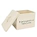Harbour Housewares Industrial Dishwasher Tablet Storage Tin - Vintage Style Steel Kitchen Storage Caddy with Lid - Cream