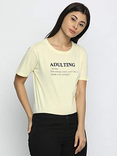 pastel yellow crew neck