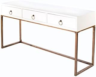 Statements by J Lianne Console Table, White/Gold