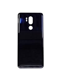 Funda trasera para LG G7 Thinq de cristal Piezas de repuesto para puerta de batería con kit de herramientas para LG G7 ThinQ G7 Plus G710 G710EM (negro)