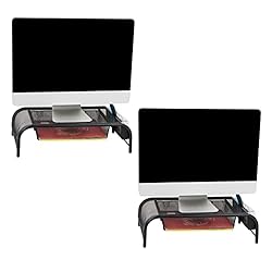 Mind Reader MESHMONSTA-PNK Metal Mesh Desk