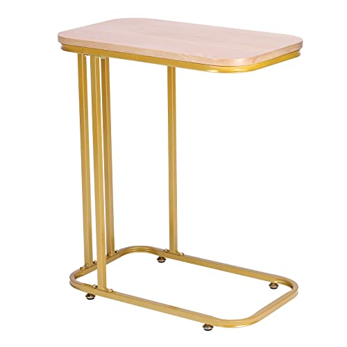 Side Tables Living Room C Shaped End Table TV Tray Table Narrow Side Table Bedroom Small Side Table for Small Spaces （19 * 11 * 22 Inch ）