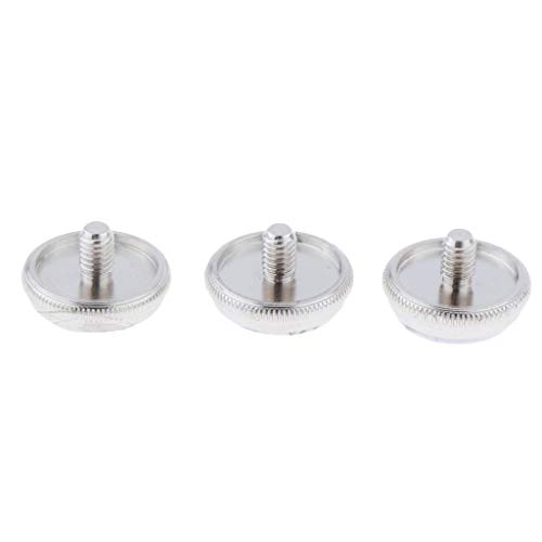 3 Pieces Alloy Shell Inlays Trumpet Finger Buttons Brass Instrument Accessories, 2 Colors for Choose - White Gray